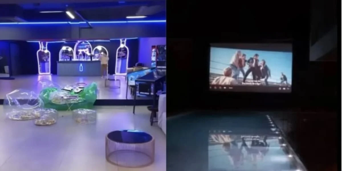 Balada particular e sala de cinema da mansão de R$15 milhões onde Michel Teló vive com Thaís Fersoza - Foto Reprodução YouTube