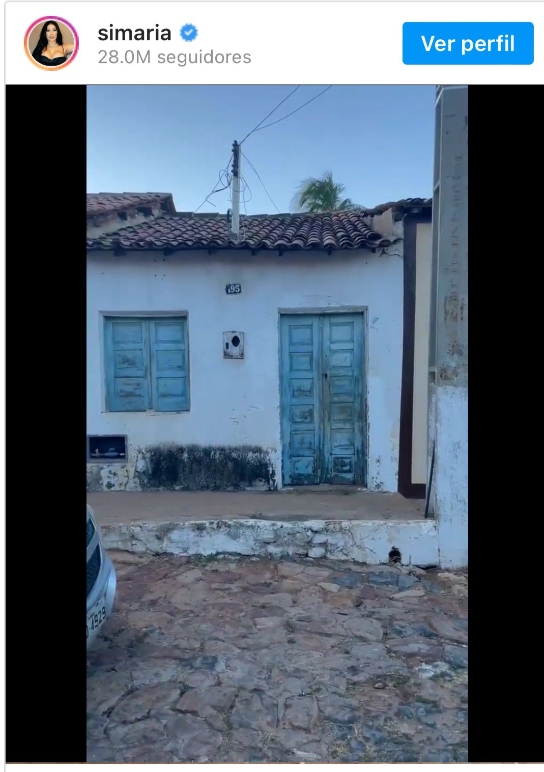 Uma das casas humiles que a cantora Simaria morou em sua infância - Foto Reprodução Instagram