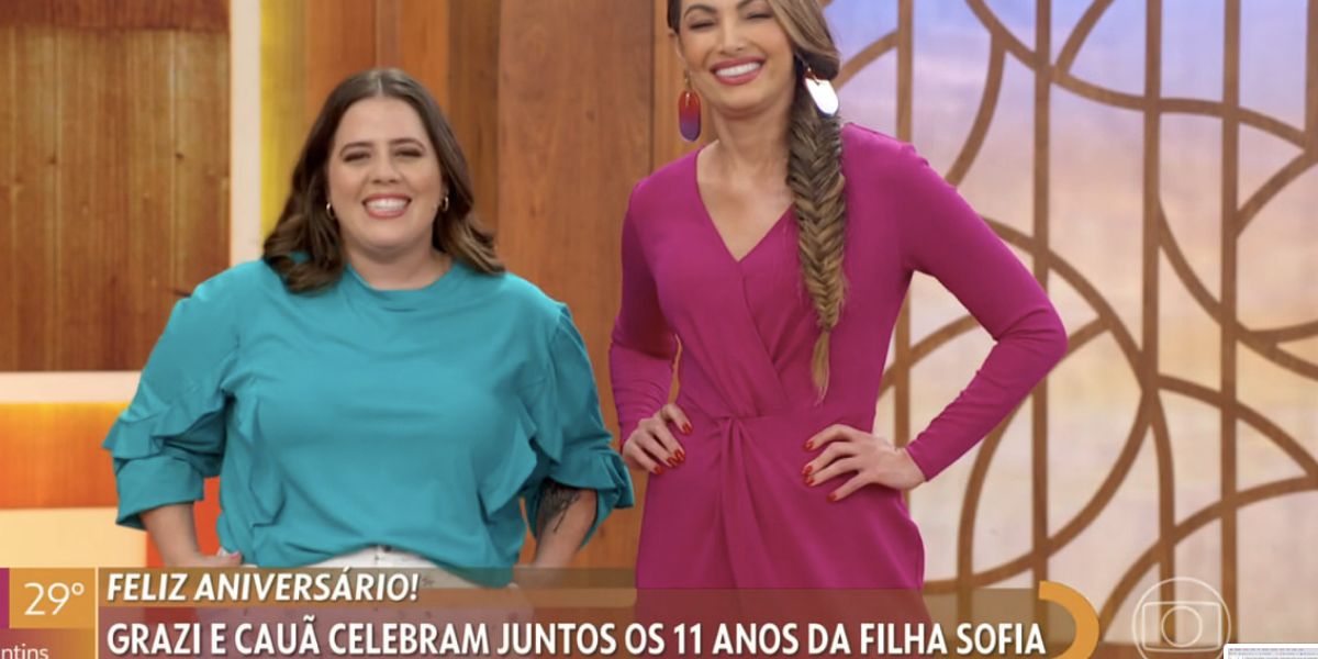 Tati Machado e Patrícia Poeta no Encontro (Foto: Reprodução / Globo)