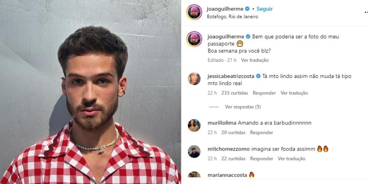 Jéssica Beatriz elogiou o novo estilo de seu irmão (Reprodução: Instagram)