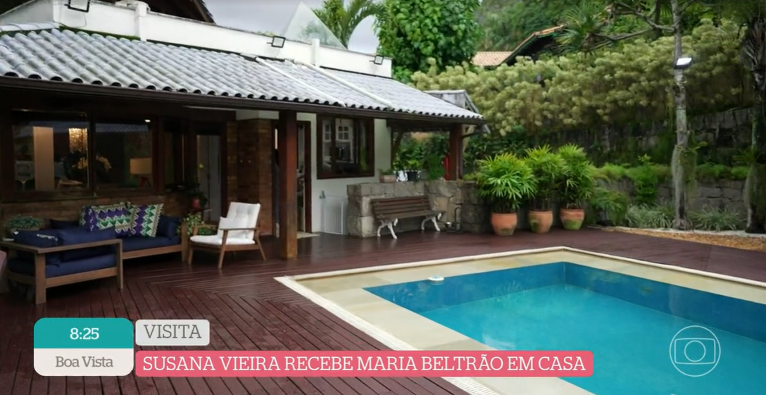 Área externa da mansão de Susana Vieira (Foto: Reprodução/ Globo)