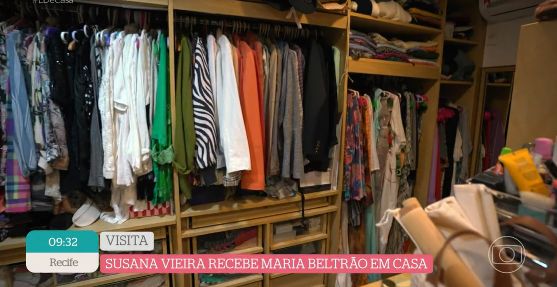Susana Vieira mostrou seu closet (Foto: Reprodução/ Globo)