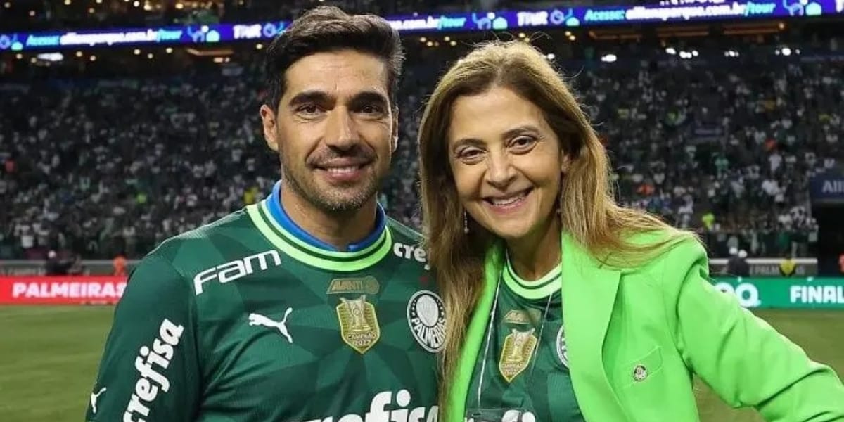 Abel Ferreira e Leila Pereira no Allianz Parque (Reprodução: Instagram)