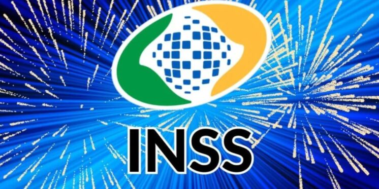 Logo do INSS e fogos de artifício (Fotos: Reproduções / Internet / Freepik / Montagem)