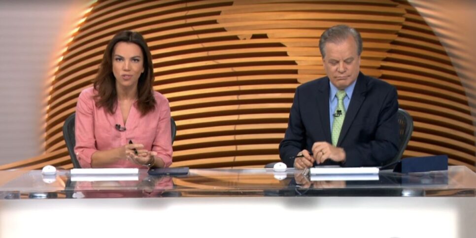 Ana Paula Araújo e Chico Pinheiro no Bom Dia Brasil (Foto: Reprodução / Globo)