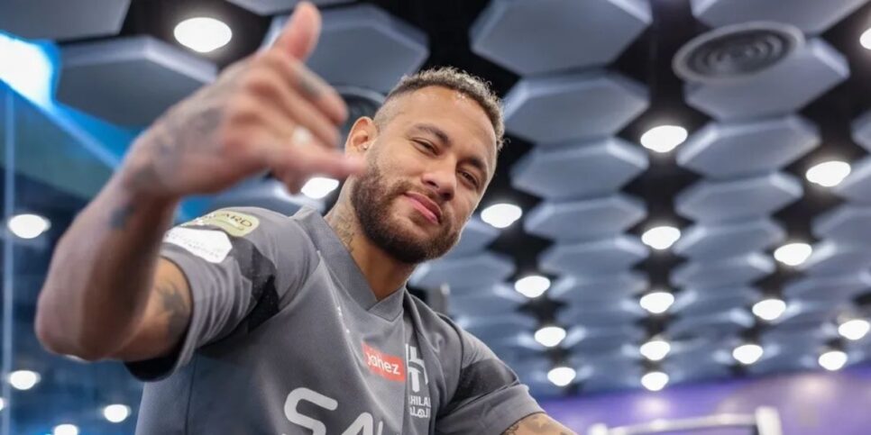 Neymar faz treinamentos físicos no Al-Hilal — Foto: Divulgação