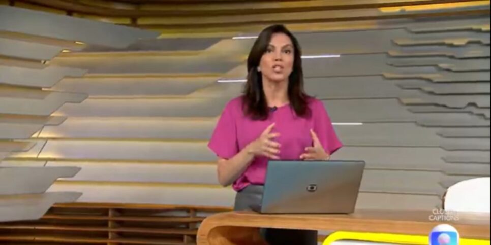Ana Paula Araújo no comando do Bom Dia Brasil (Reprodução: Globo)