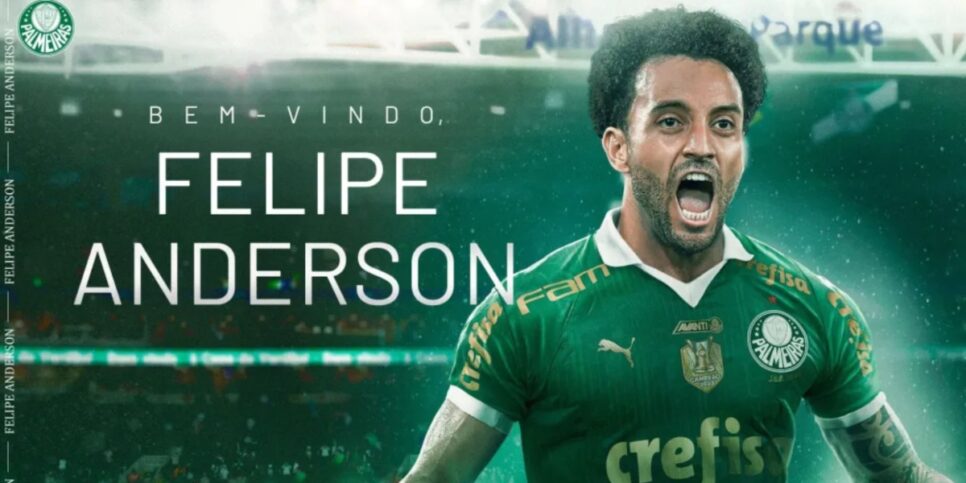 Felipe Anderson é o novo reforço do Palmeiras - (Foto: Reprodução / Internet)