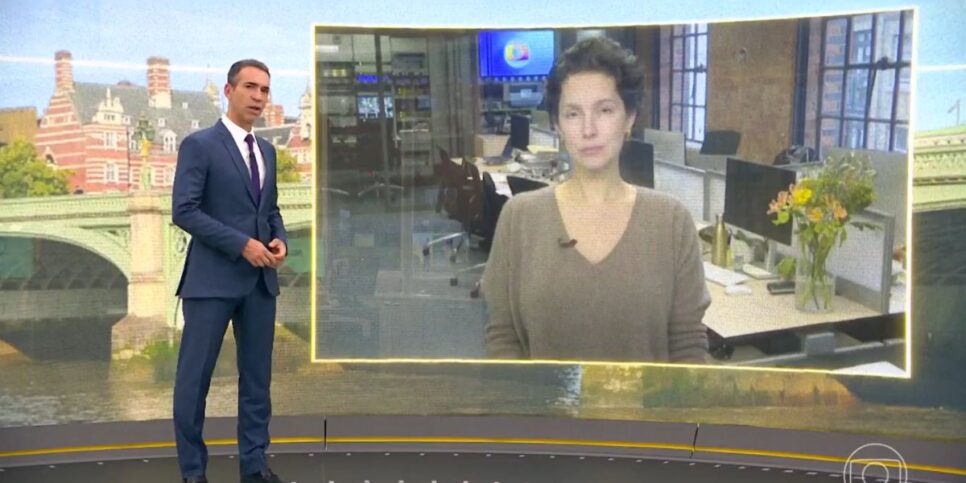 César Tralli e Cecilia Malan trouxe informações sobre a TV Al-Jazeera (Reprodução: Globo)